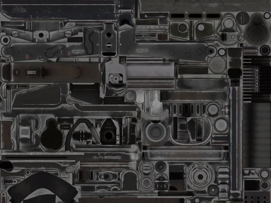 A mesma textura de arma depois da otimização, 0,7 MB